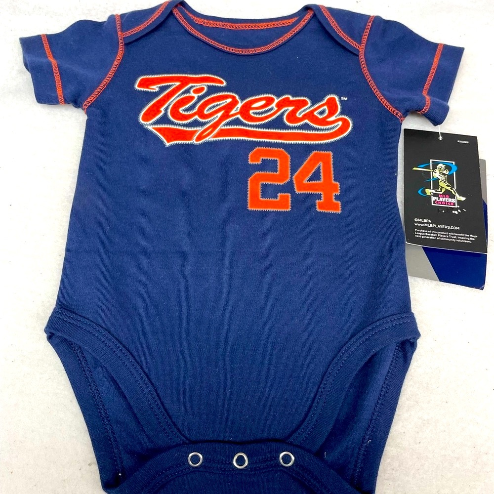 Detroit tigers baseball new NWT onesie baby boy sz 0-3 mos